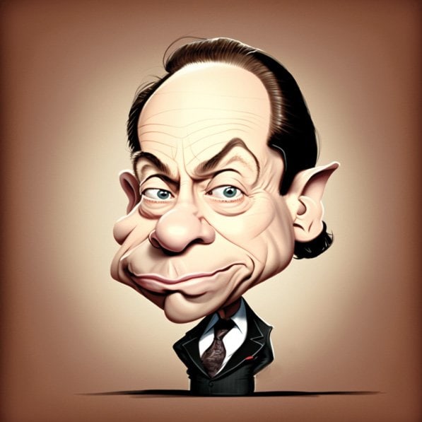 Teller of Penn and Teller caricature